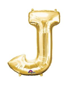 34" Gold Letter J Foil Anagram