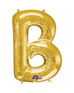 16" Gold Letter B Air-Fill Foil Anagram