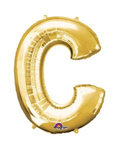 16" Gold Letter C Air-Fill Foil Anagram