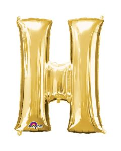 16" FOIL 'H' GOLD BALLOON - 3302711/1