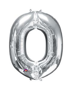 16" Silver Letter O Air-Fill Foil Anagram