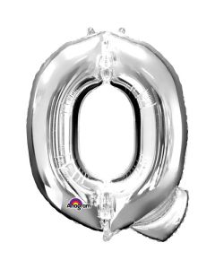 16" Silver Letter Q Air-Fill Foil Anagram