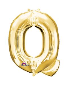 16" Gold Letter Q Air-Fill Foil Anagram