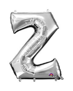 16" Silver Letter Z Air-Fill Foil Anagram