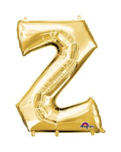 16" Gold Letter Z Air-Fill Foil Anagram
