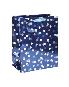 Blue Spots Large Giftbag Pk6 Eurowrap