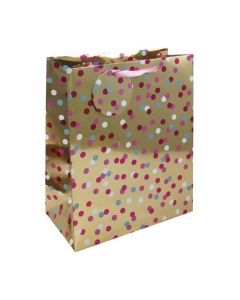 Pink Spots Large Giftbag Pk6 Eurowrap