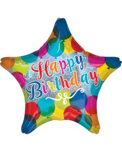 18" Multi Coloured Birthday Star Foil Anagram