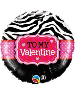 18" To My Valentine Foil Balloon Qualatex