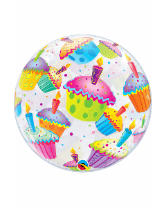 22" Pink Cupcakes Bubble Qualatex