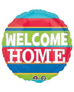 18" Multi Coloured Welcome Home Round Foil Anagram