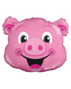 14" Pig Air-Fill Foil Balloon Unpackaged Kaleidoscope