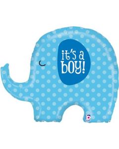 32" Blue Baby Boy SuperShape Foil Grabo