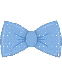 42" Blue Bow Tie Foil Balloon Grabo