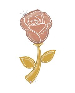 5ft 'Fresh Picks' Rose Gold Holographic Rose Foil Balloon Grabo