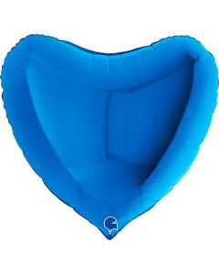 36" Blue Heart Foil Balloon Grabo