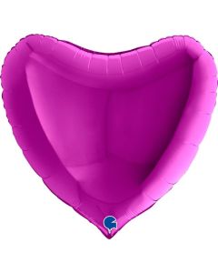36" Purple Heart Foil Balloon Grabo