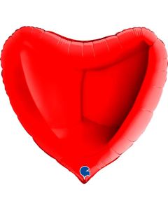 36" Red Heart Foil Balloon Grabo