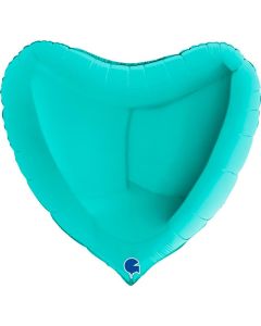 36" Tiffany Heart Foil Balloon Grabo