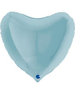 36" Pastel Blue Heart Foil Balloon Grabo