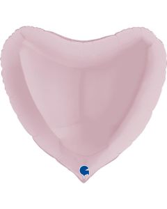 36" Pastel Pink Heart Foil Balloon Grabo