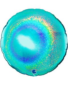 36" Tiffany Holographic Round Foil Balloon Grabo