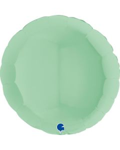 36" Matte Green Round Foil  Balloon Grabo