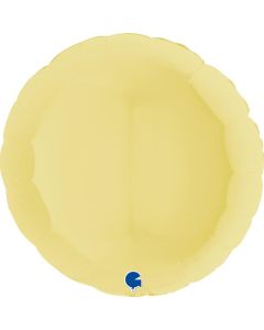 36" Matte Yellow Round Foil Balloon Grabo