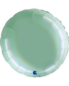 36" Plainium Tiffany Rainbow Holographic Round Foil Ballloon Grabo