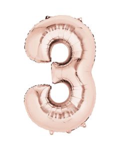 34" ROSE GOLD NUMBER 3 - 3621401/1