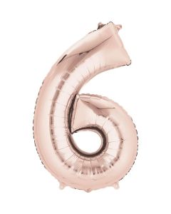 34" ROSE GOLD NUMBER 6 - 3621701/1