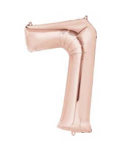 34" Rose Gold Number 7 Foil Balloon Anagram