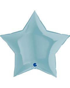 36" Pastel Blue Star Foil Balloon Grabo