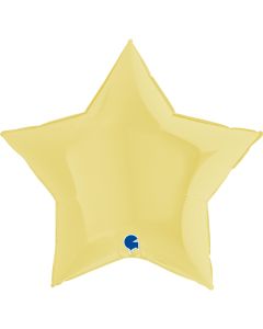 36" Matte Yellow Star Foil Balloon Grabo