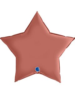 36" Satin Rose Gold Star Foil Balloon Grabo