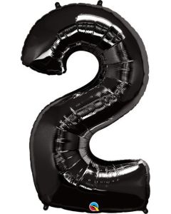 34" Black Number 2 Foil Balloon Qualatex