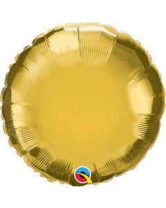 4" Gold  Round Air Fill Foil Balloon Unpackaged Qualatex