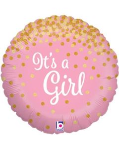 18" Foil Glittering It’S A Girl Holographic