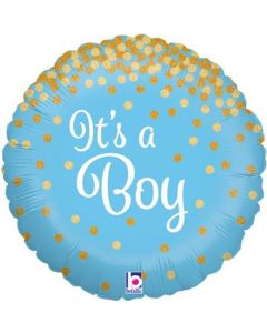 18" Foil Glittering It’S A Boy Holographic