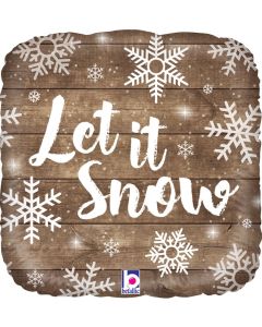 18" Square Let It Snow Oaktree