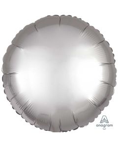 17" Satin Platinum Round Foil Balloon Anagram