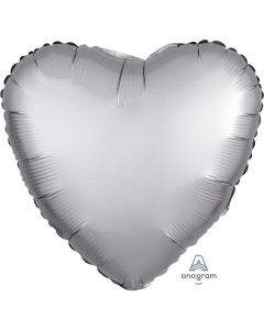 SD-H SATIN PLATINUM HEART FOIL BALLOON - 3680601/1