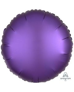 17" Satin Purple Royale Round Foil Balloon Anagram