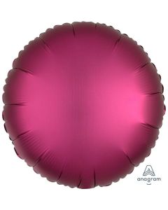 17" Satin Pomegranate Round Foil Balloon Anagram
