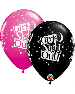 11" Onyx Black & Berry Girls Night Out Latex 25pk Qualatex
