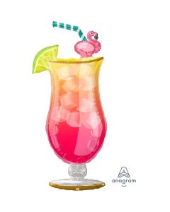 SUPER SHAPE FLAMINGLETROPICALDRINK FOIL BALLOON - 3711501/1