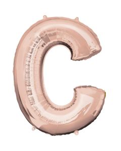 16" Rose Gold Letter C Air-Fill Foil Anagram