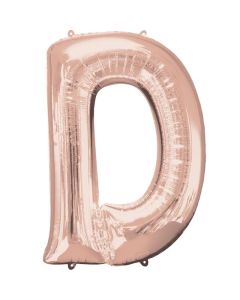 16" Rose Gold Letter D Air-Fill Foil Anagram