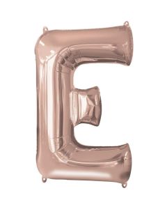 16" Rose Gold Letter E Air-Fill Foil Anagram