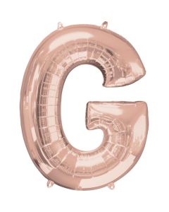 16" Rose Gold Letter G Air-Fill Foil Anagram